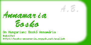 annamaria bosko business card
